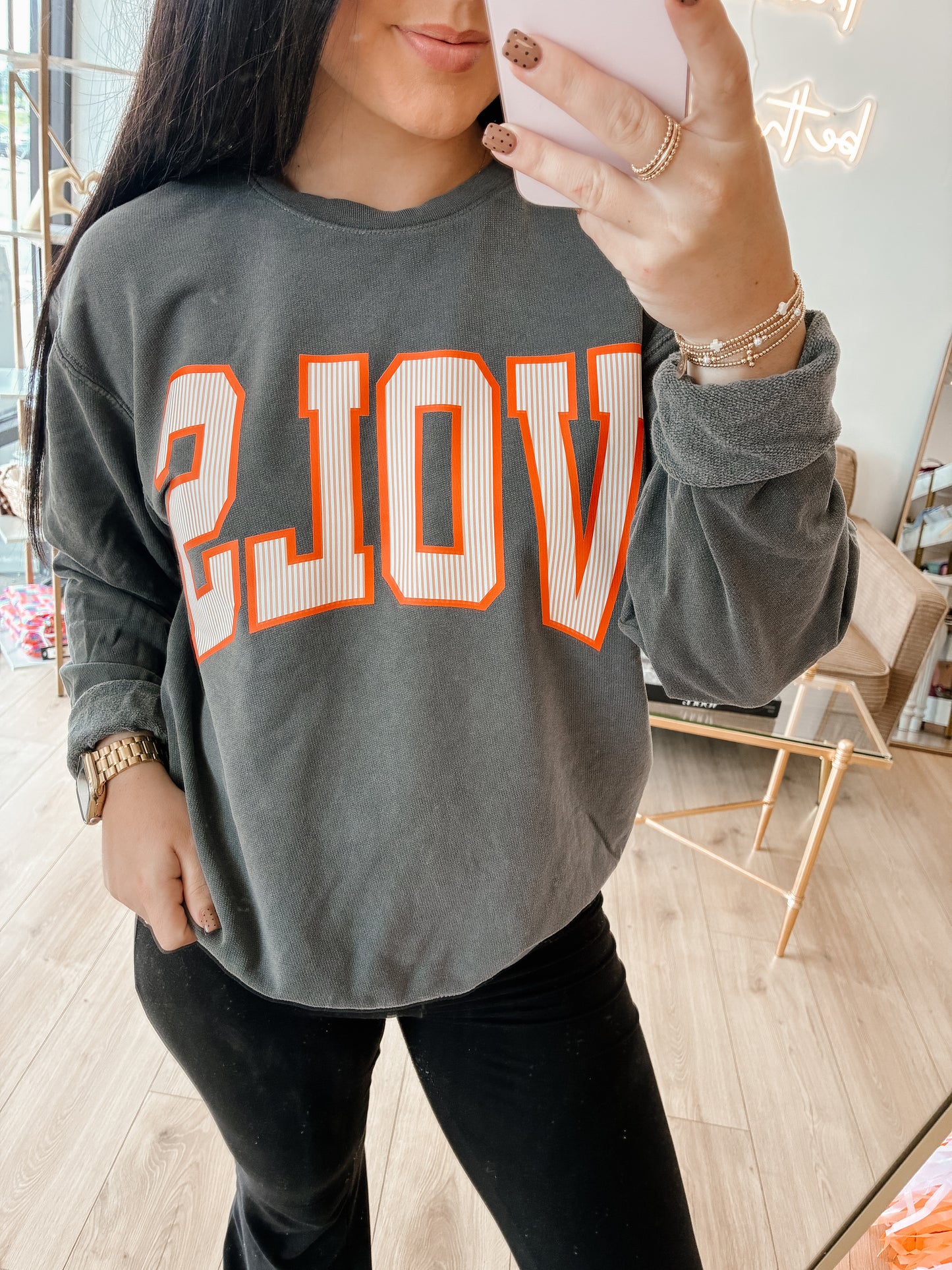 Stripe Vols Comfort Colors Crewneck