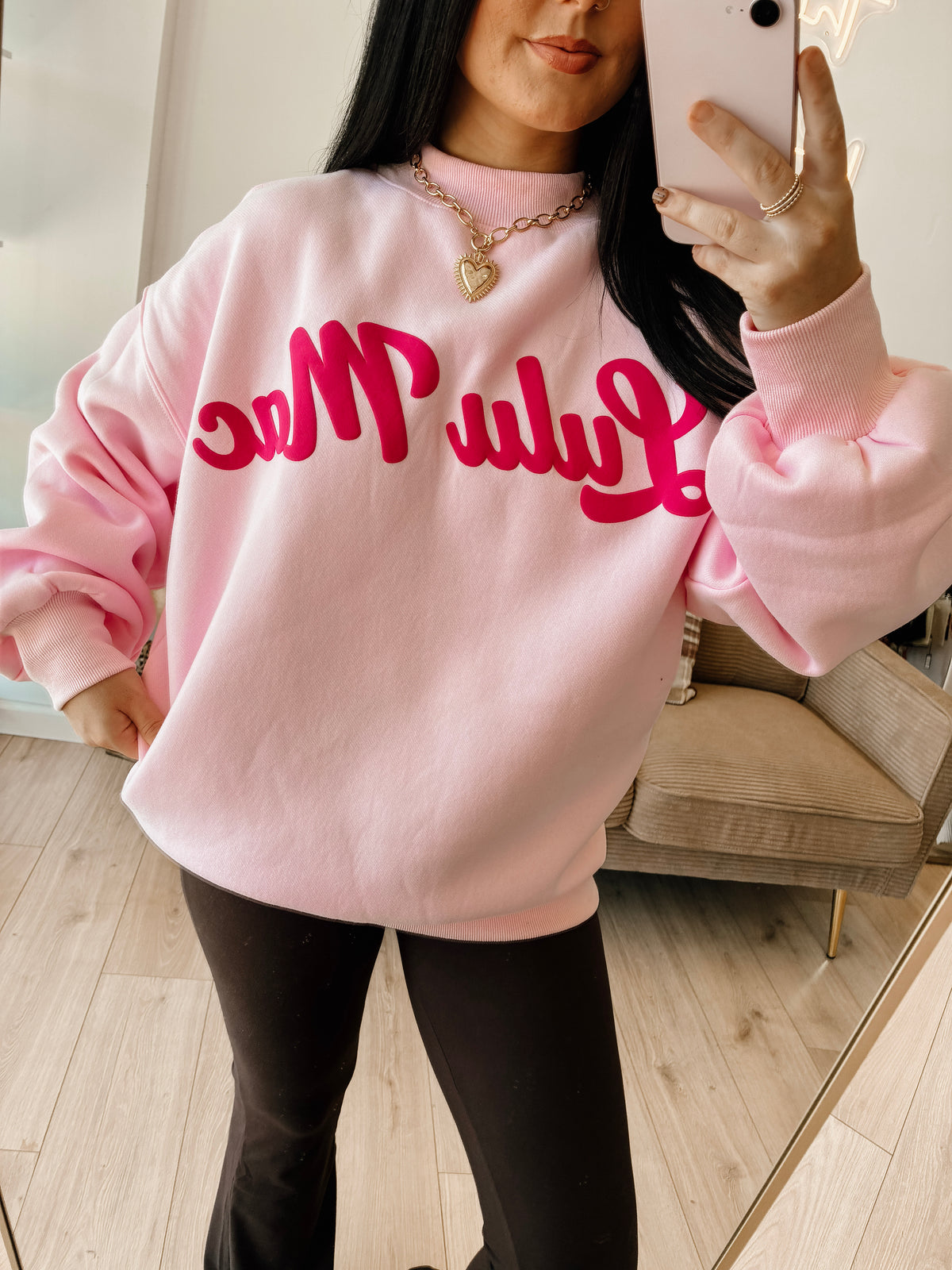 Pink Script LULUMAC Sweatshirt