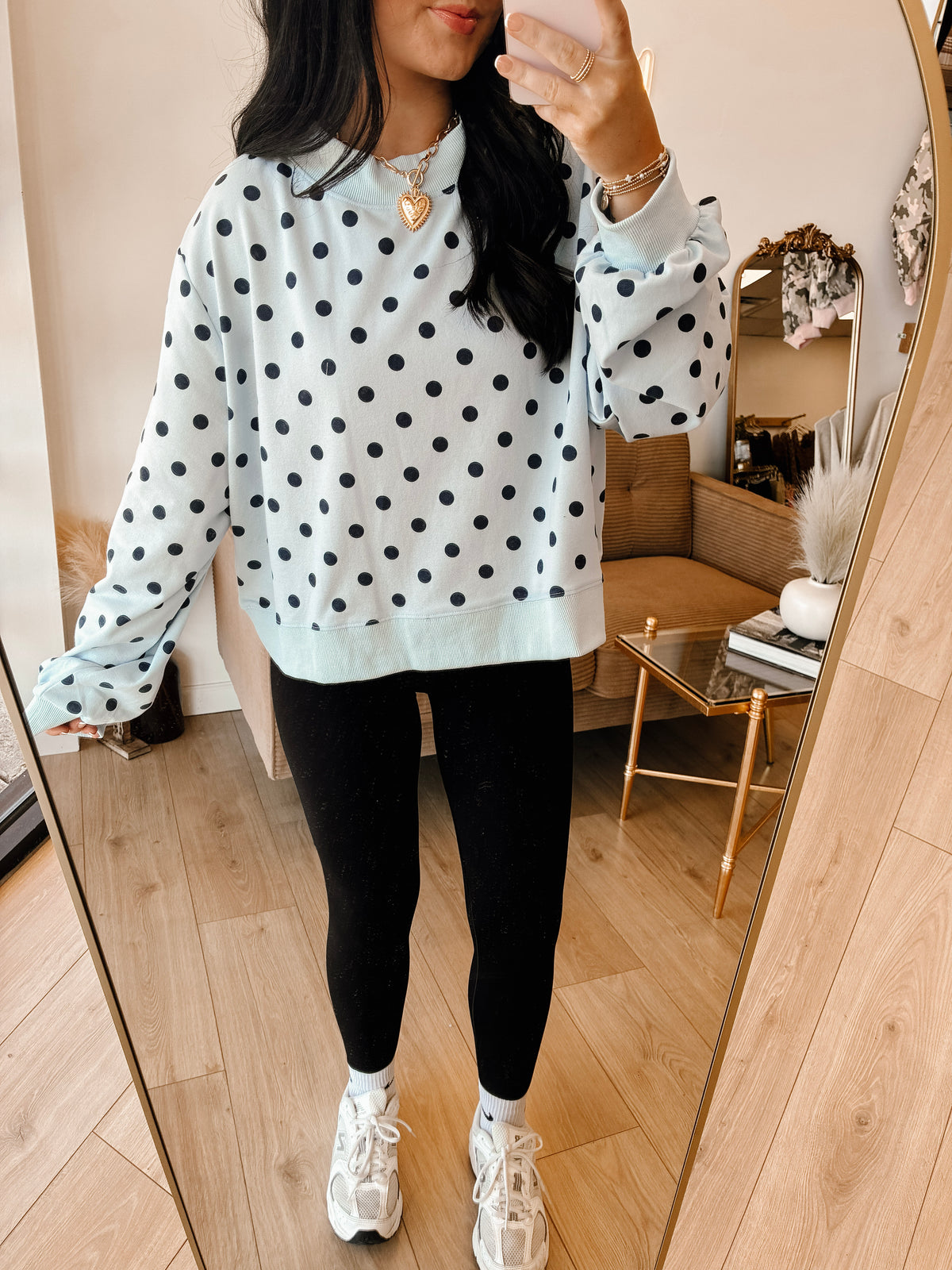 Dearly Dotted Mockneck Sweatshirt