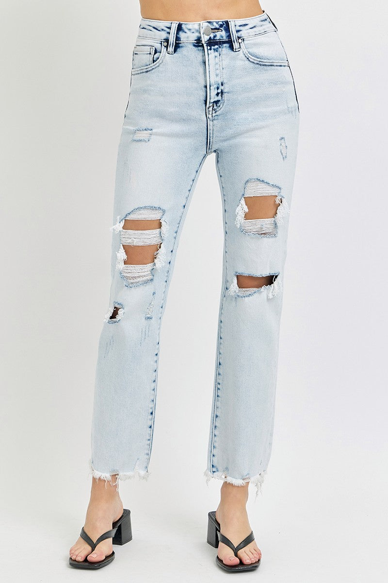 High Rise Ankle Straight RISEN Jeans