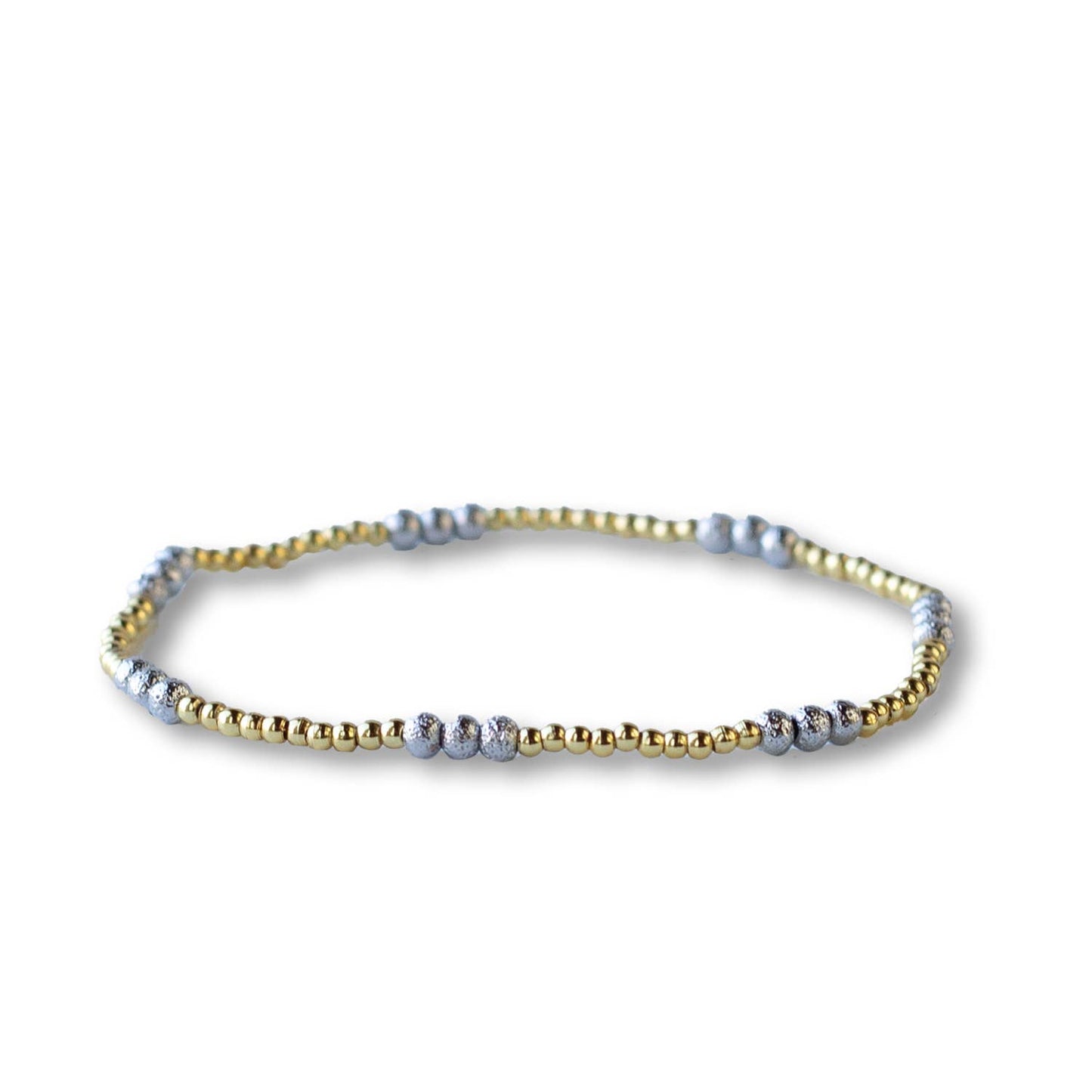 Trio Tarnish Resistant Mixed Metal Beaded Stretch
