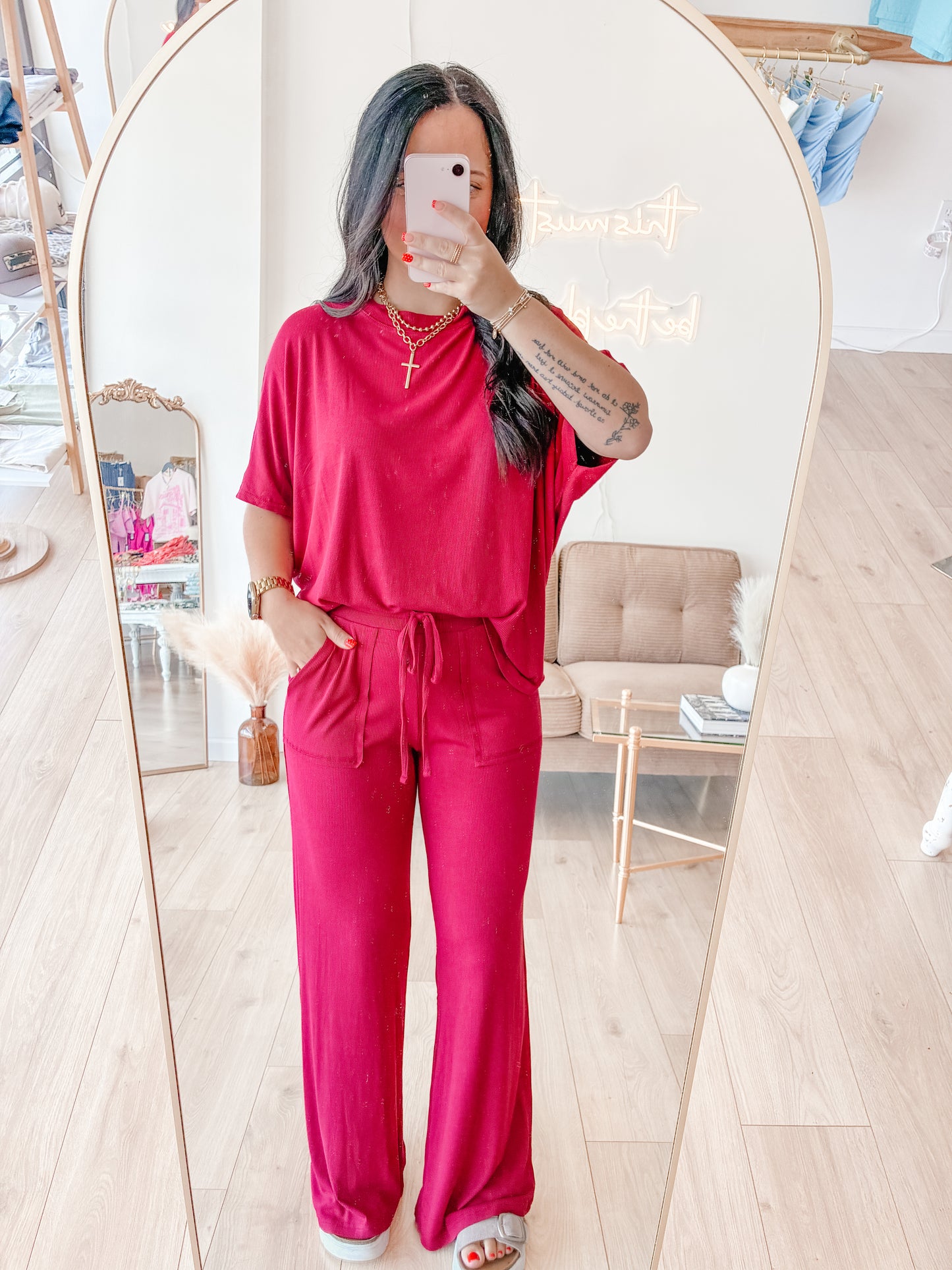 Lounge Around Rayon Set (CABERNET)