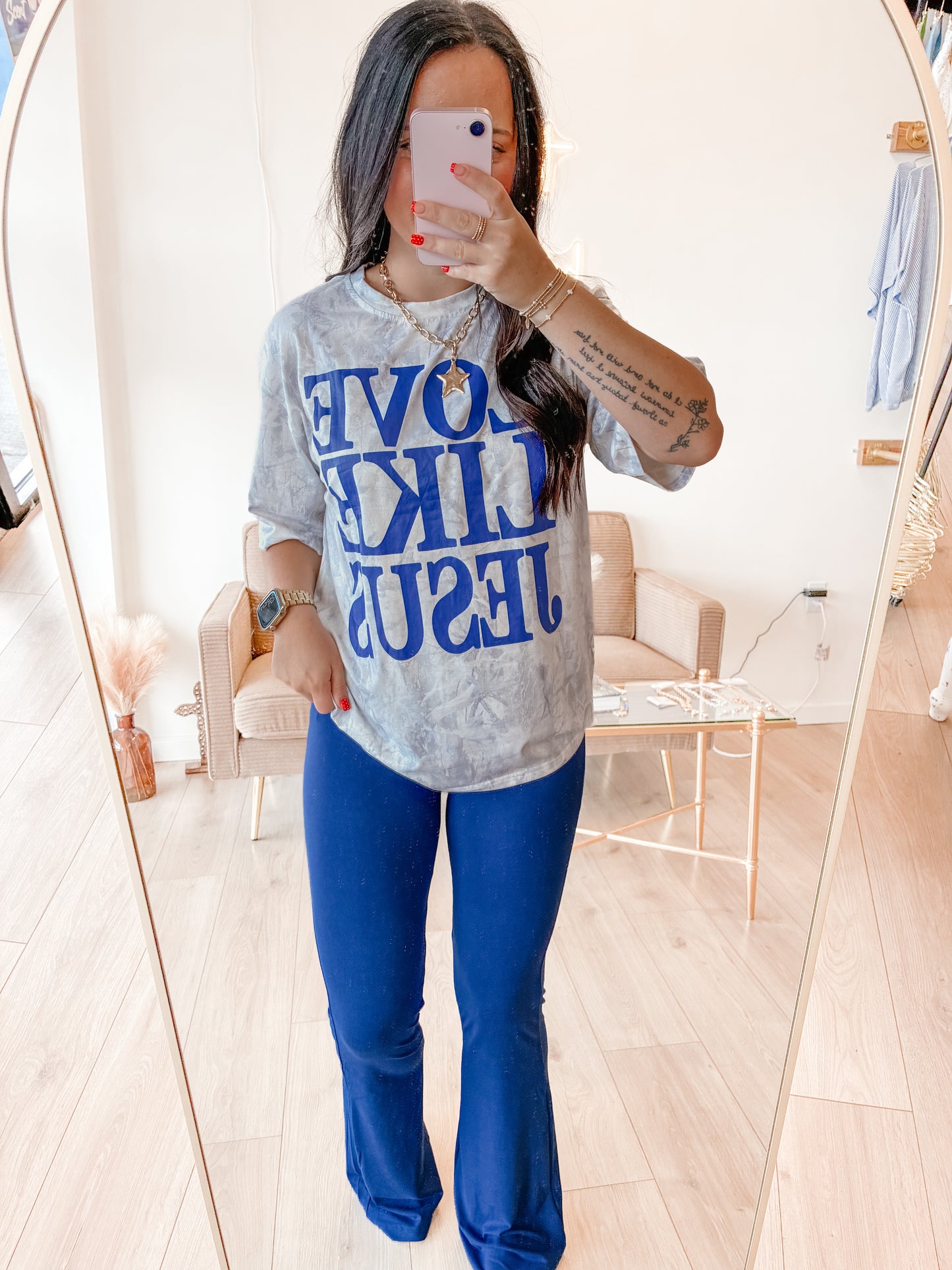 Love Like Jesus Camo Oversized Tee