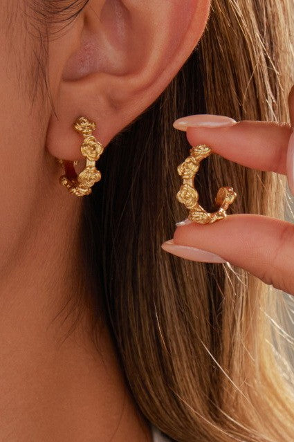 18k Stainless Steel Waterproof Tarnish Free Hoops