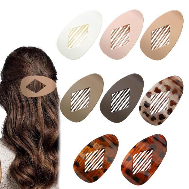 Jumbo Lay Flat Oval Hair Claw Clips Secure Styling