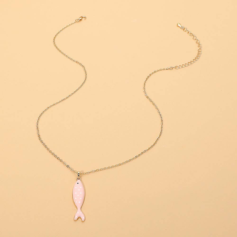 Fish Necklace: Pink