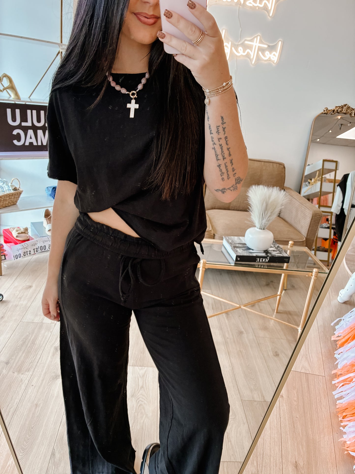 Live Easy Slub Set - Black