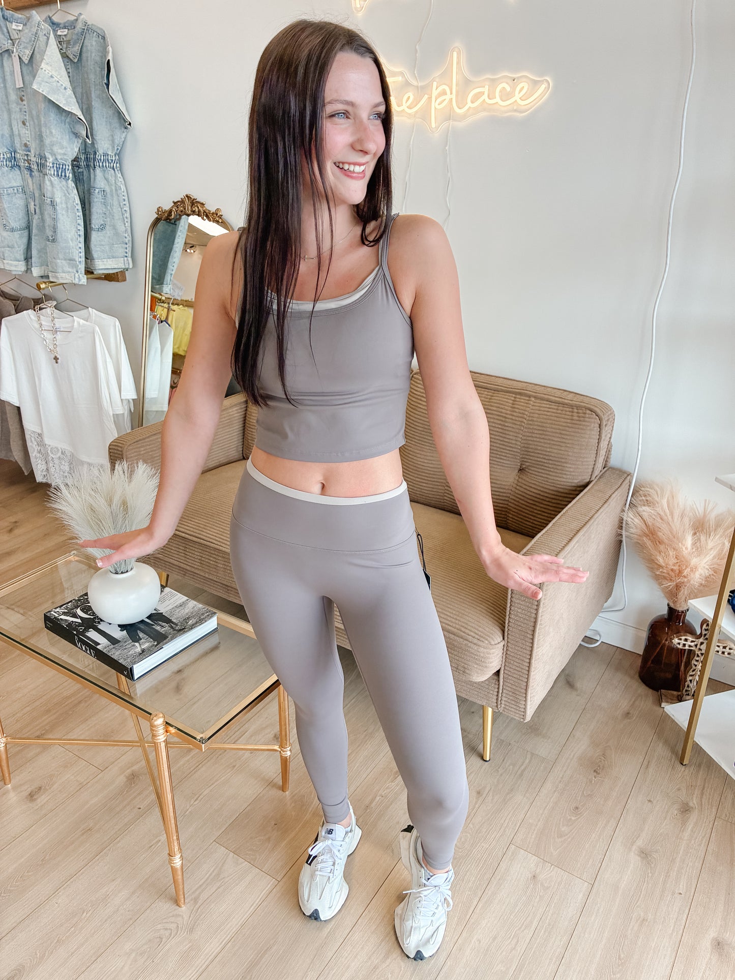 Cookie Butter Double Layered Tank Top