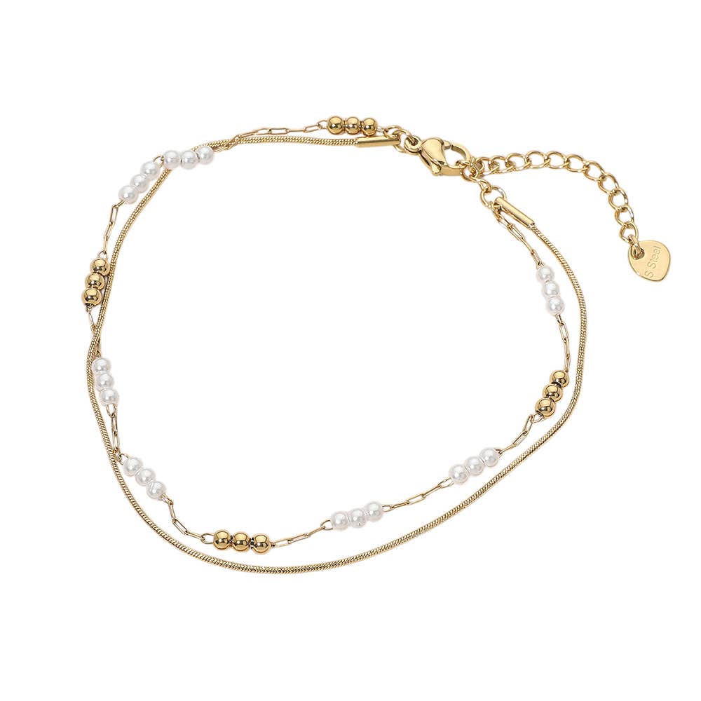 Stainless Steel Layered Anklet