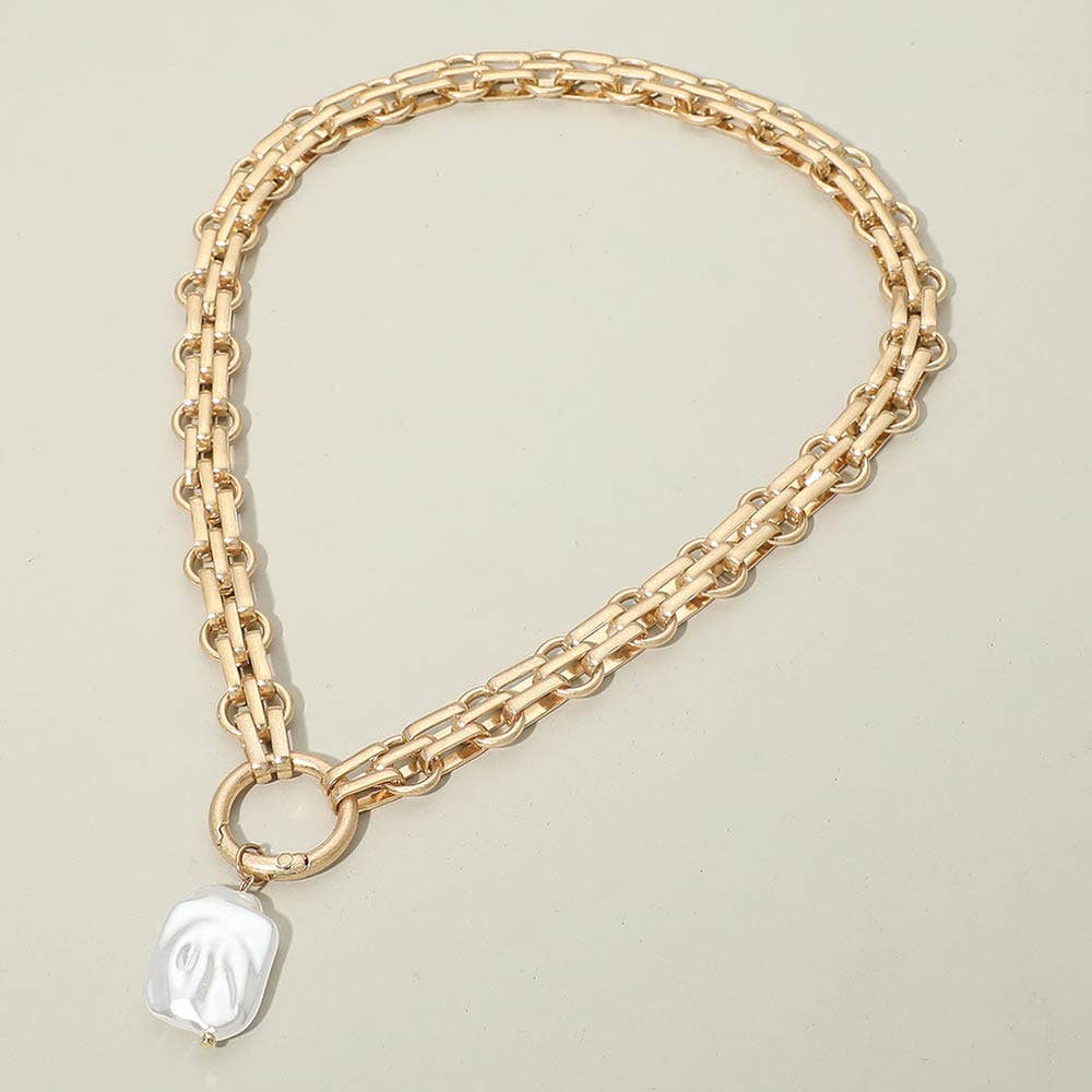 Pearl Chunky Chain Necklace