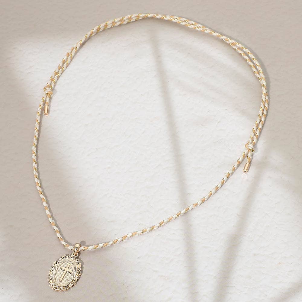 Thread Cross Necklace