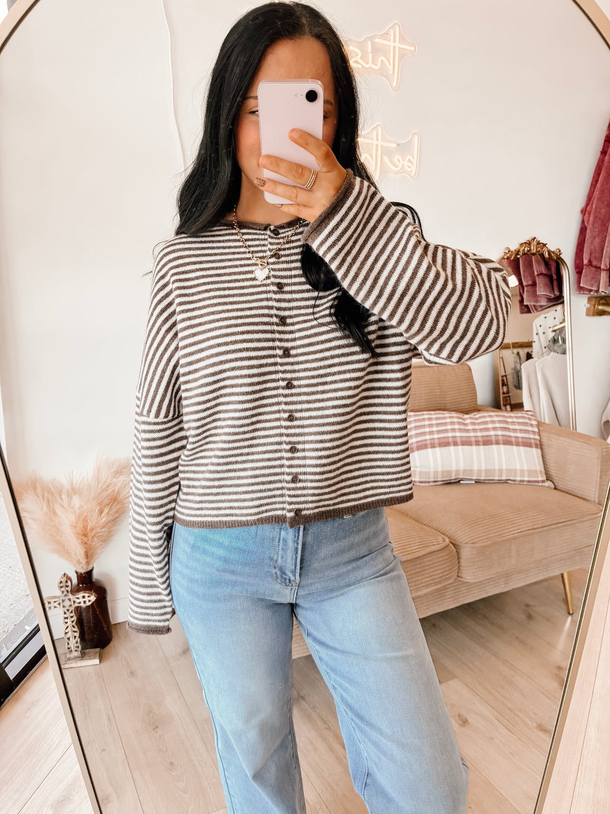 Chocolate Swirl Button Down Cardigan