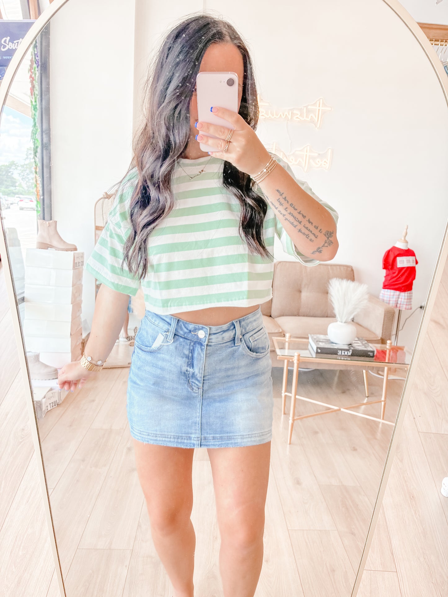 Seaside Striped Crop Top