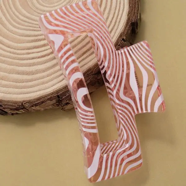 Swirl Translucent Hair Claw Clips