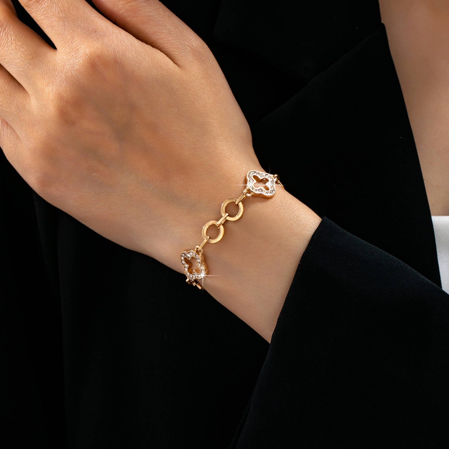 Crystal Clover Bracelet