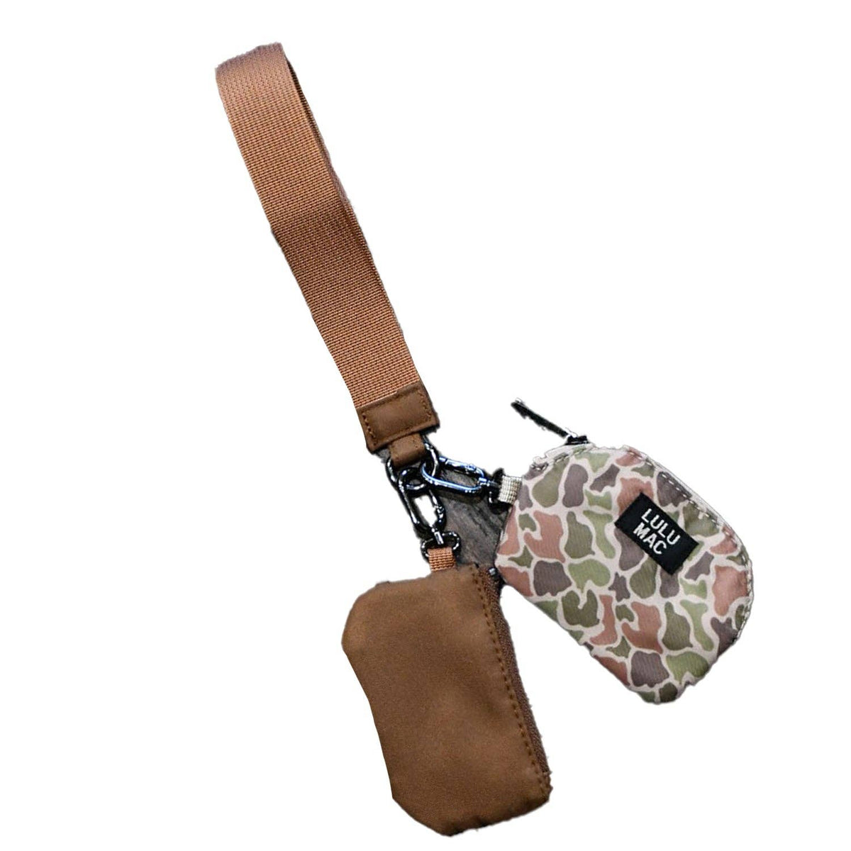 LULU MAC Double Pouch Wristlet - Brown Camo