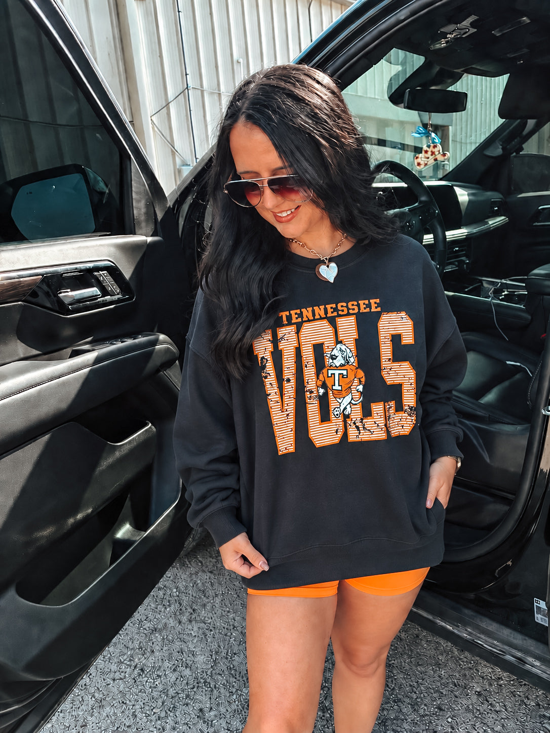 Retro Stripe Vols Crewneck