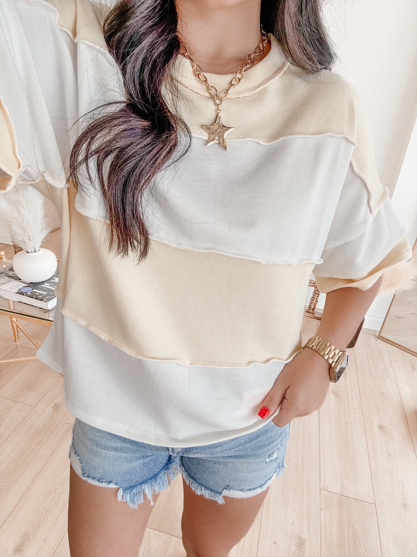 Effortless Color Block Top (Yellow)