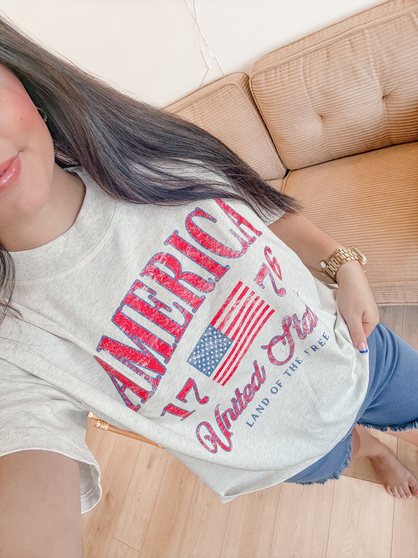 Land of the Free Boxy Tee