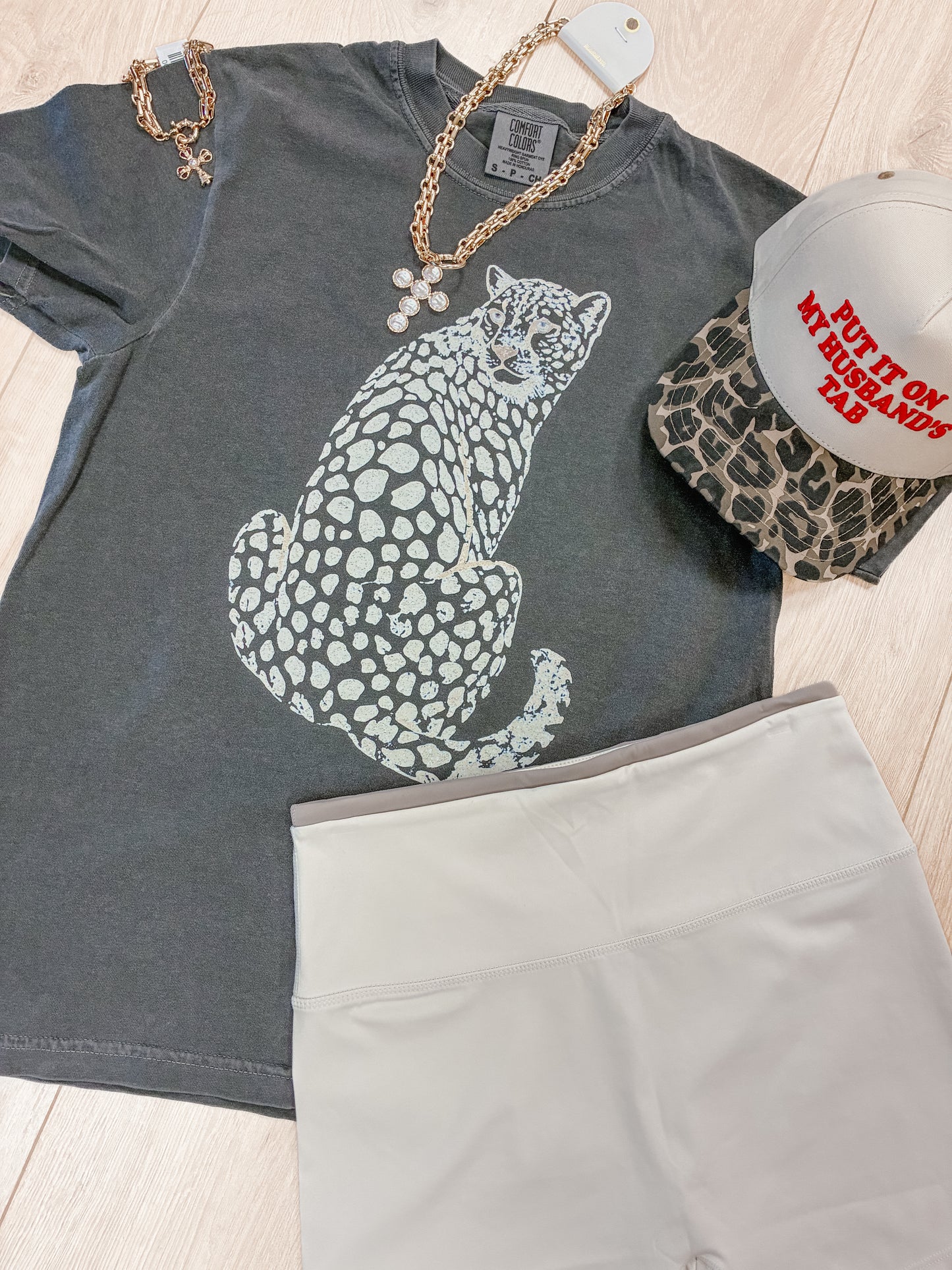 Distressed Leopard CC Tee