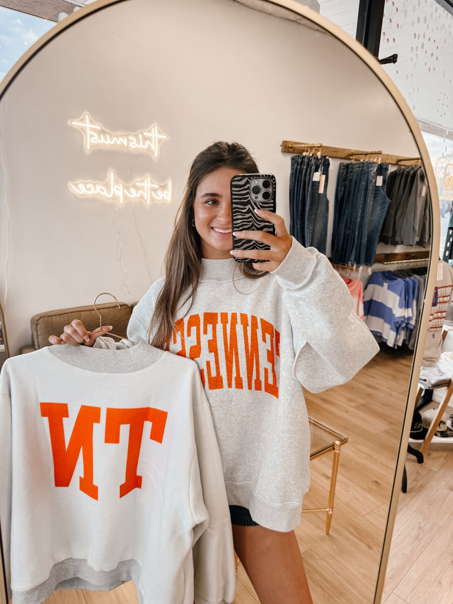 Tennessee & TN Reversible Mock neck