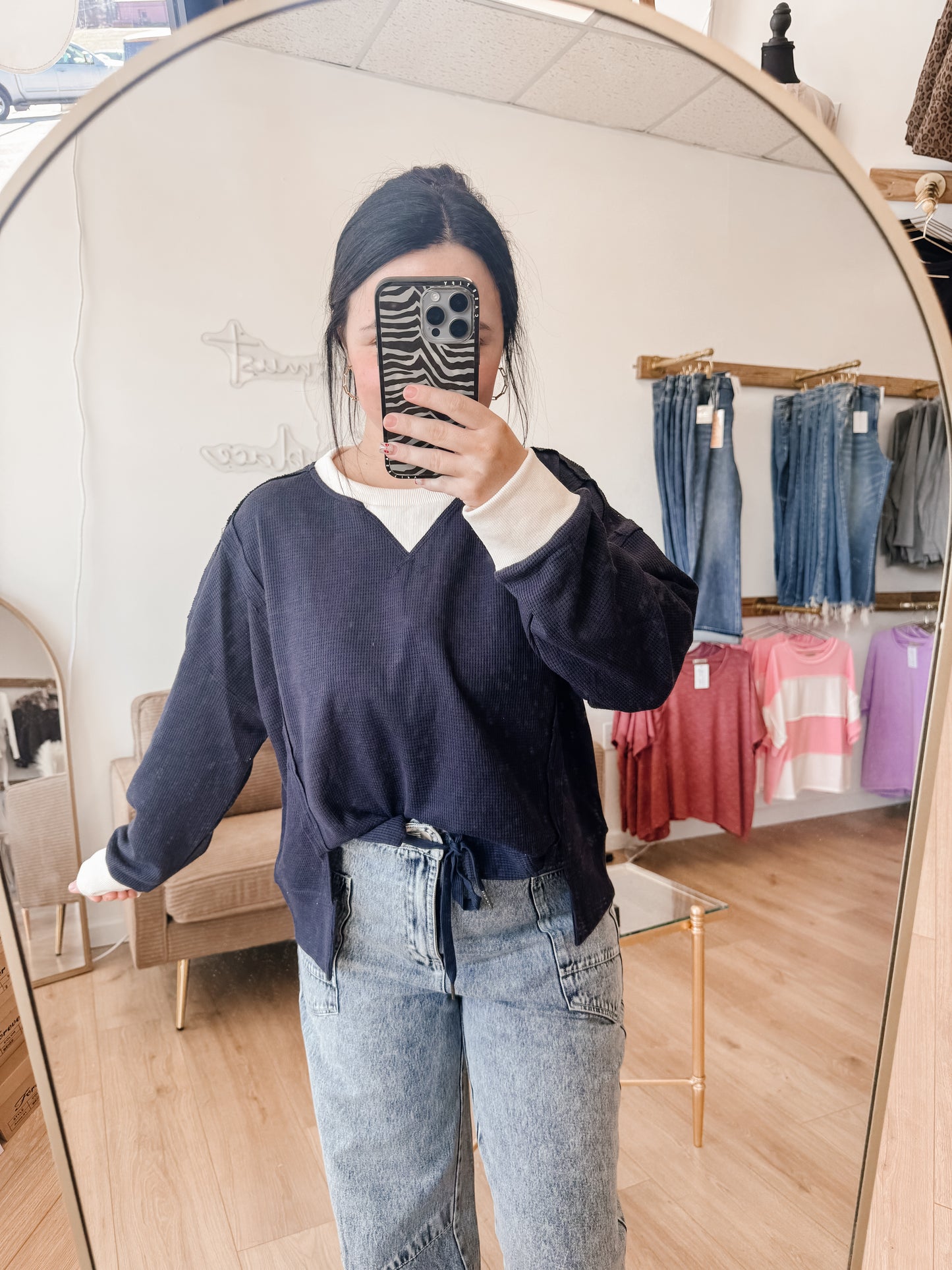 Vintage Waffle Loose Fit Top