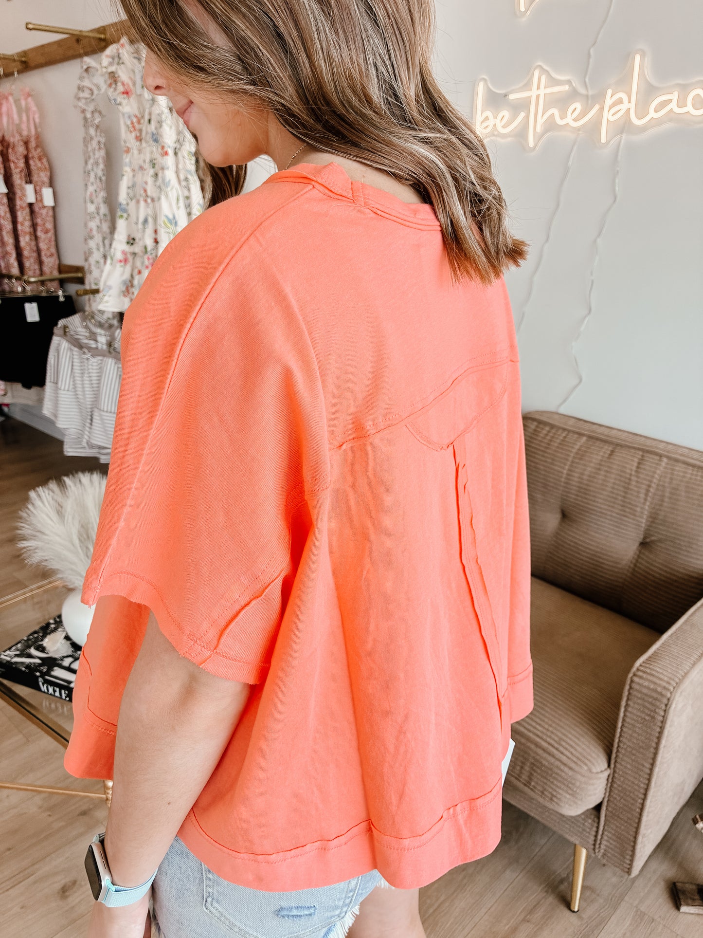 Exposed Seam Boxy Top