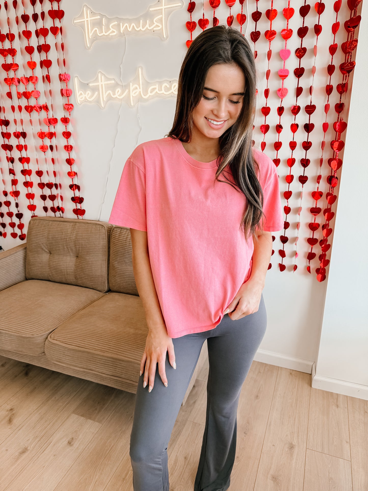 Pigment Dyed Crew Neck T-Shirt