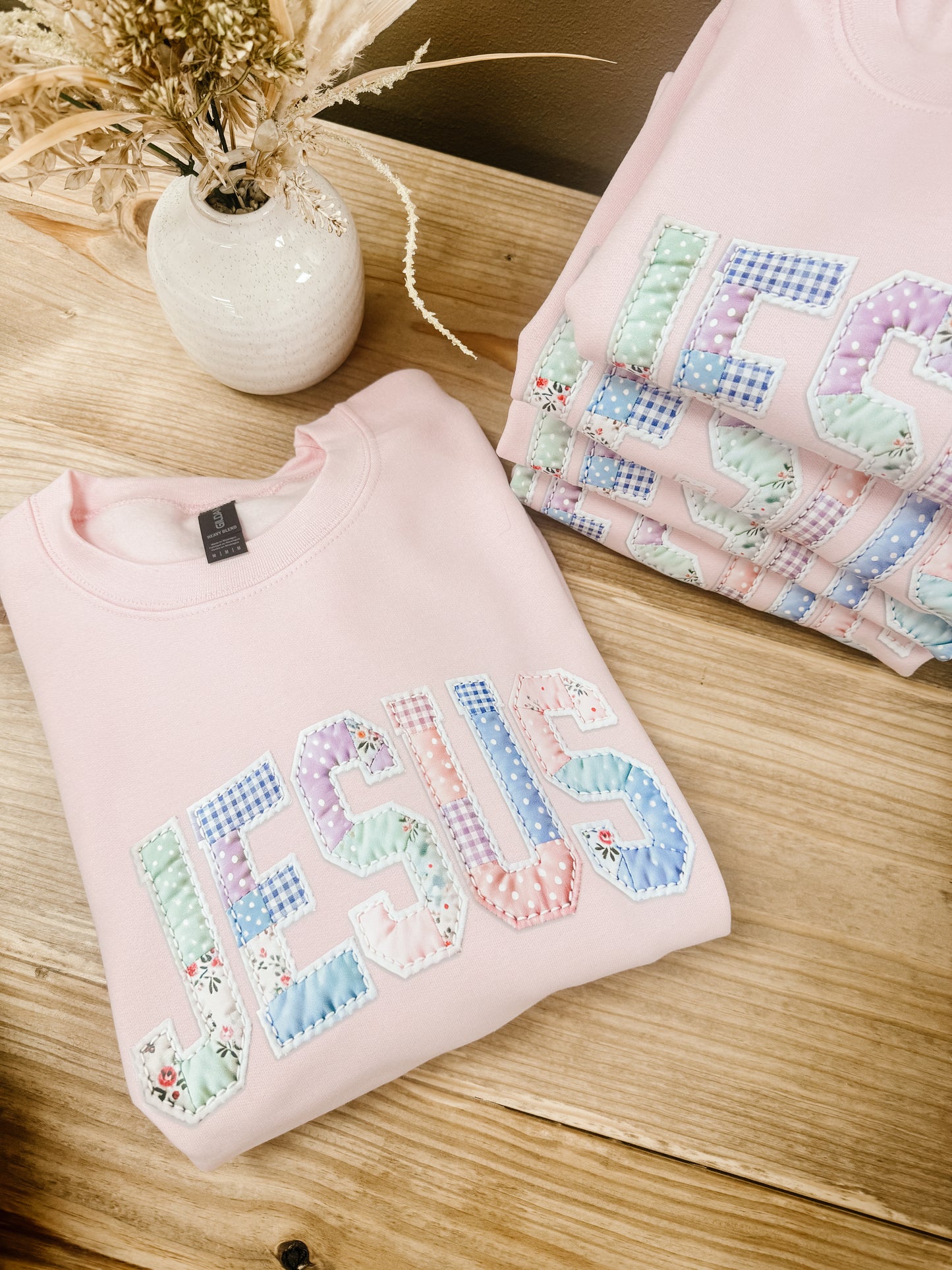 Patchwork JESUS Crewneck