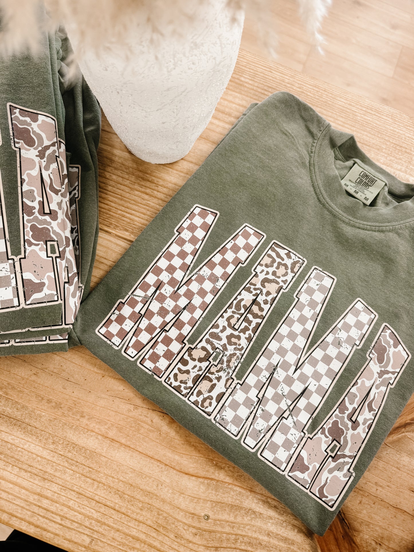 Animal Print Checker Mama CC Tee