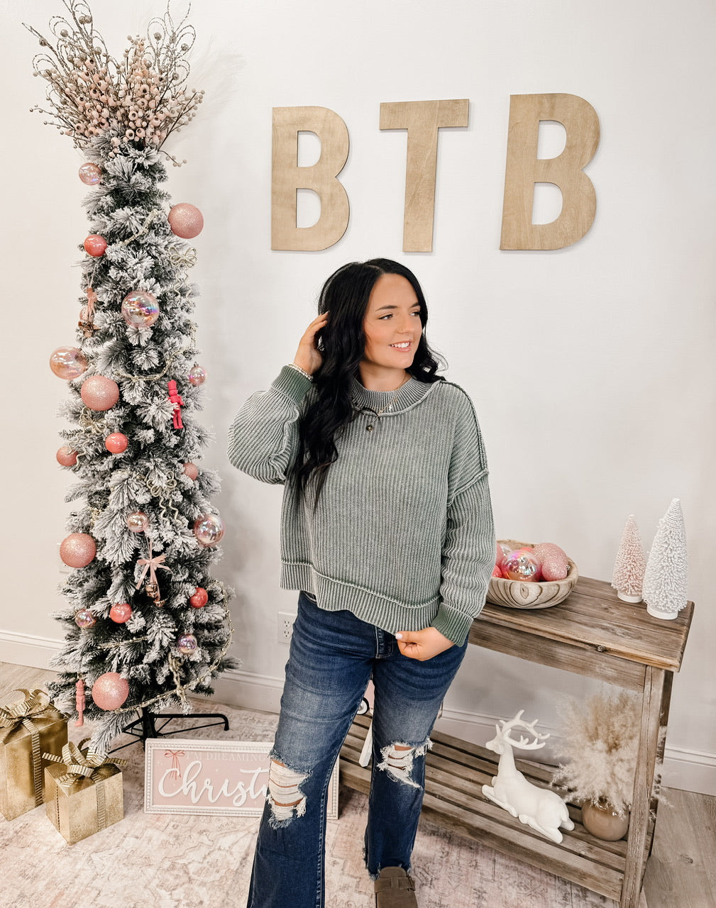 Washed Side Slit Oversized Cropped Sweater (3 Colors)