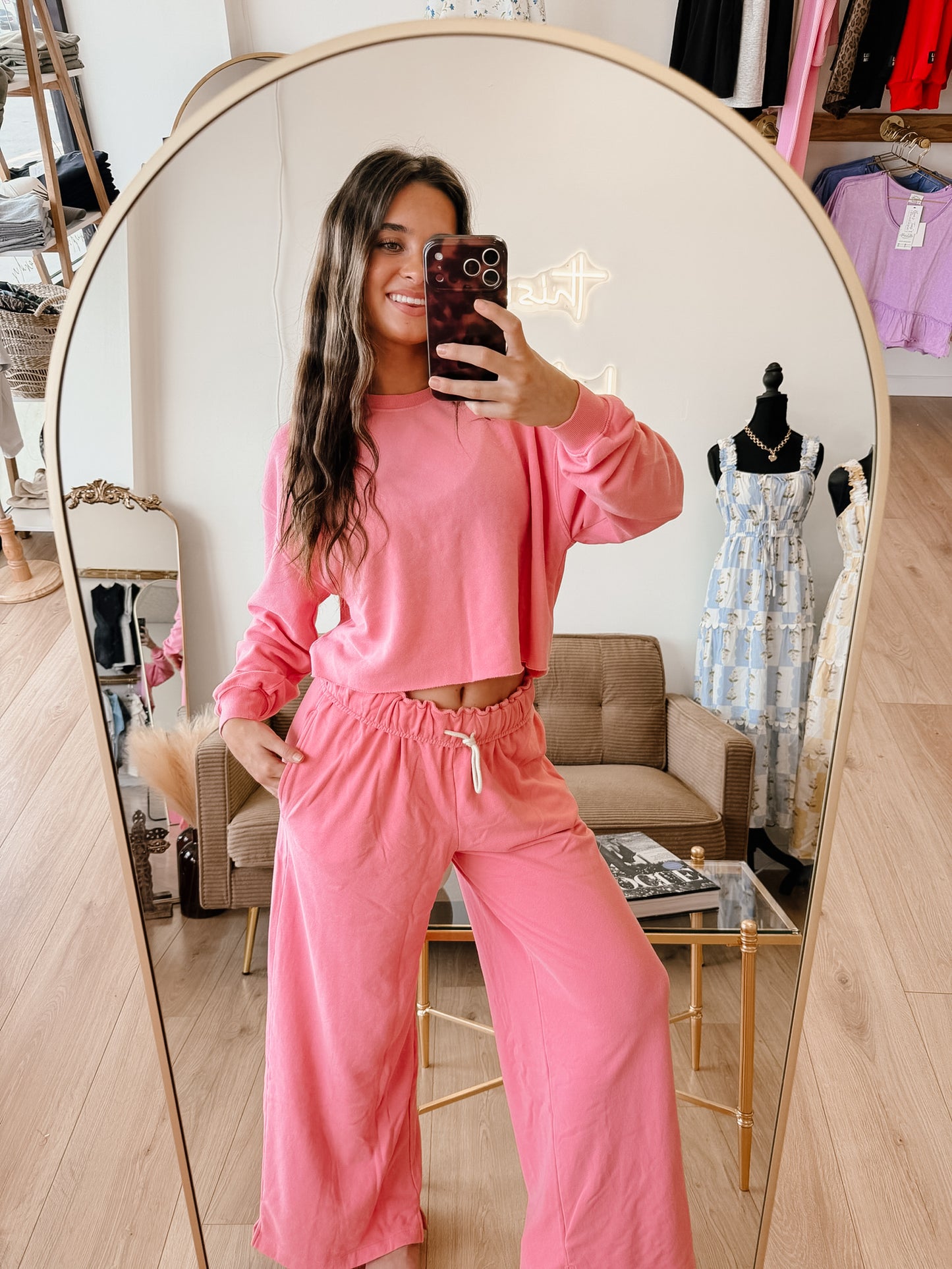 Fold Over Waist Wide Leg Sweatpants (3 Colors)