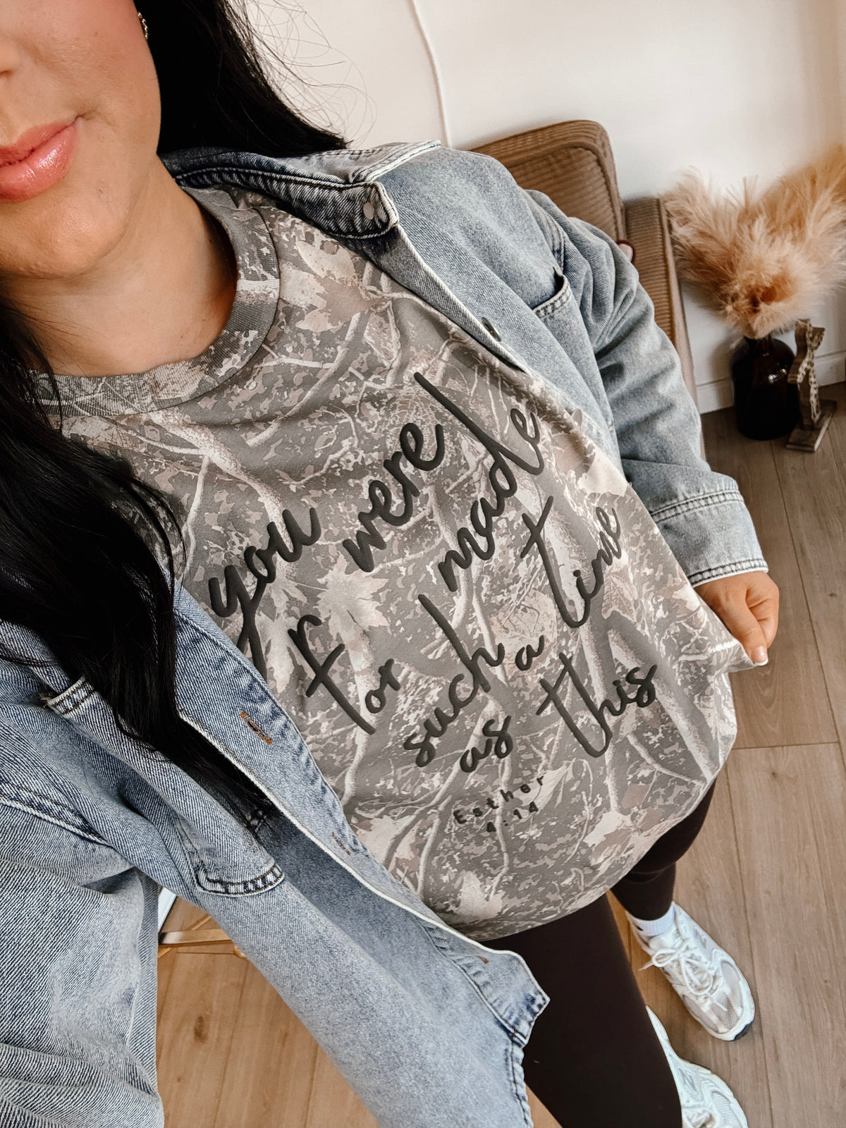 Esther 4:14 Camo Longsleeve Top