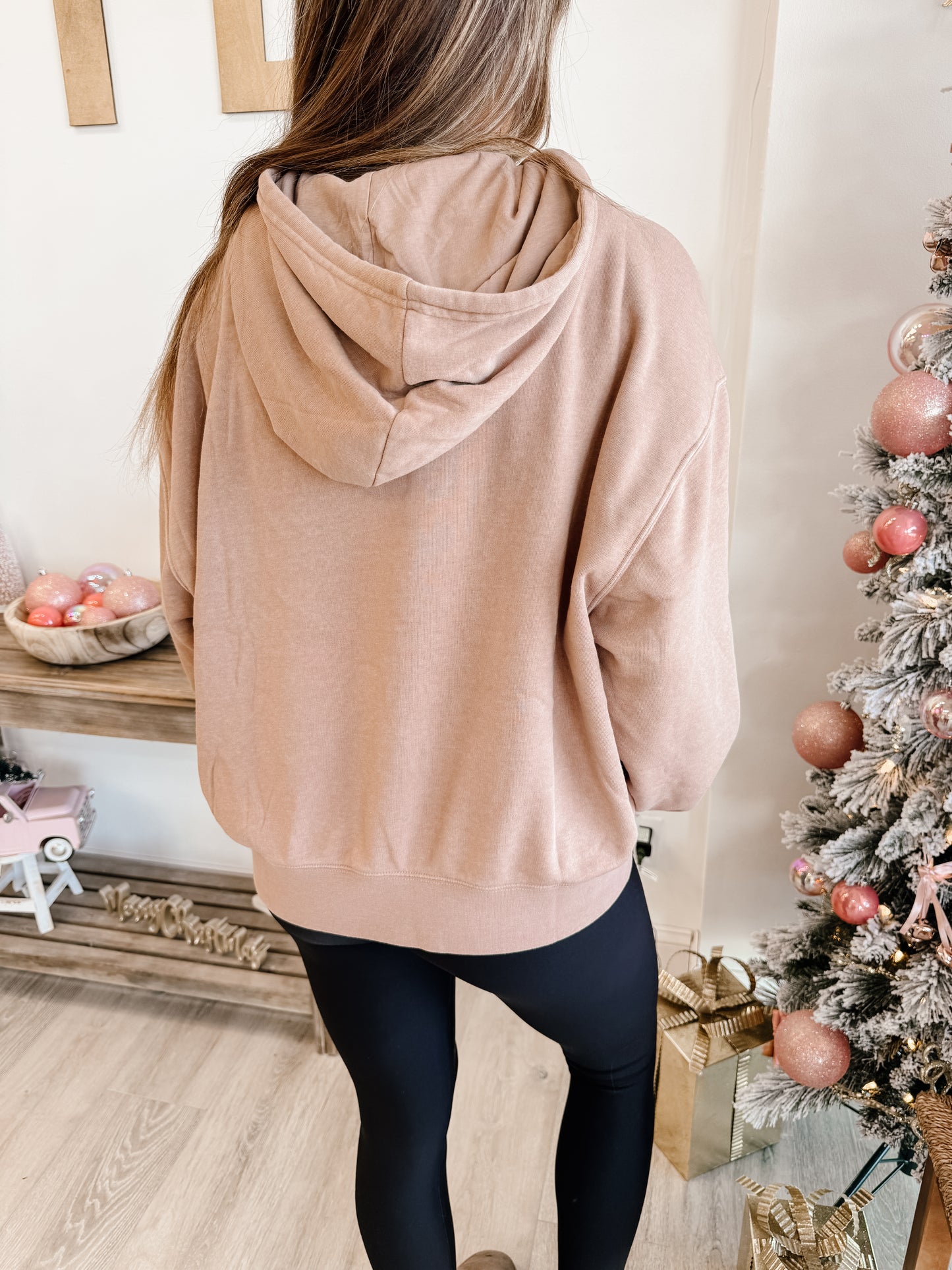 Drop Shoulder Long Sleeve Oversized Hoodie