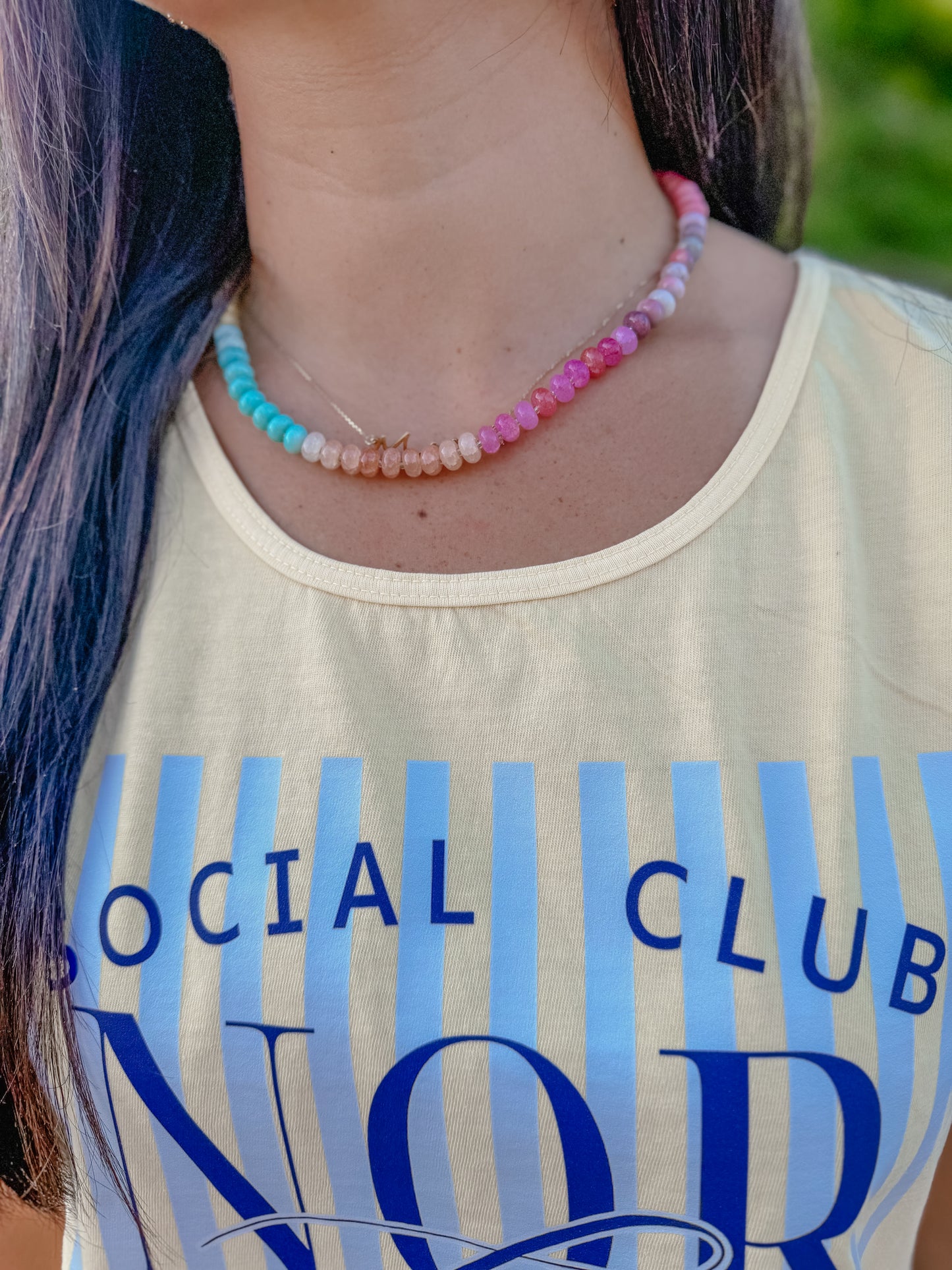 Multi Colored Stone Necklace