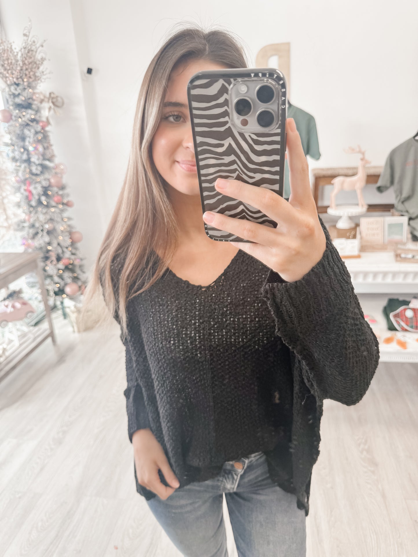 Dolman Sleeve V-neck Sweater (3 COLORS)