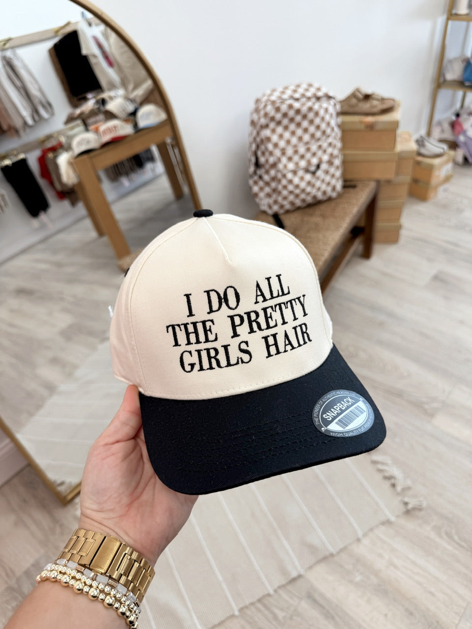 Do all the Pretty Girls Hair Embroidered Trucker Hat