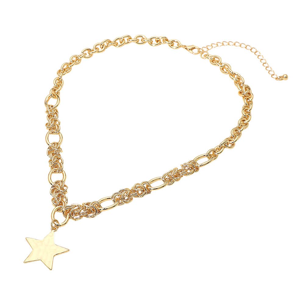 Star Link Chunky Chain Necklace