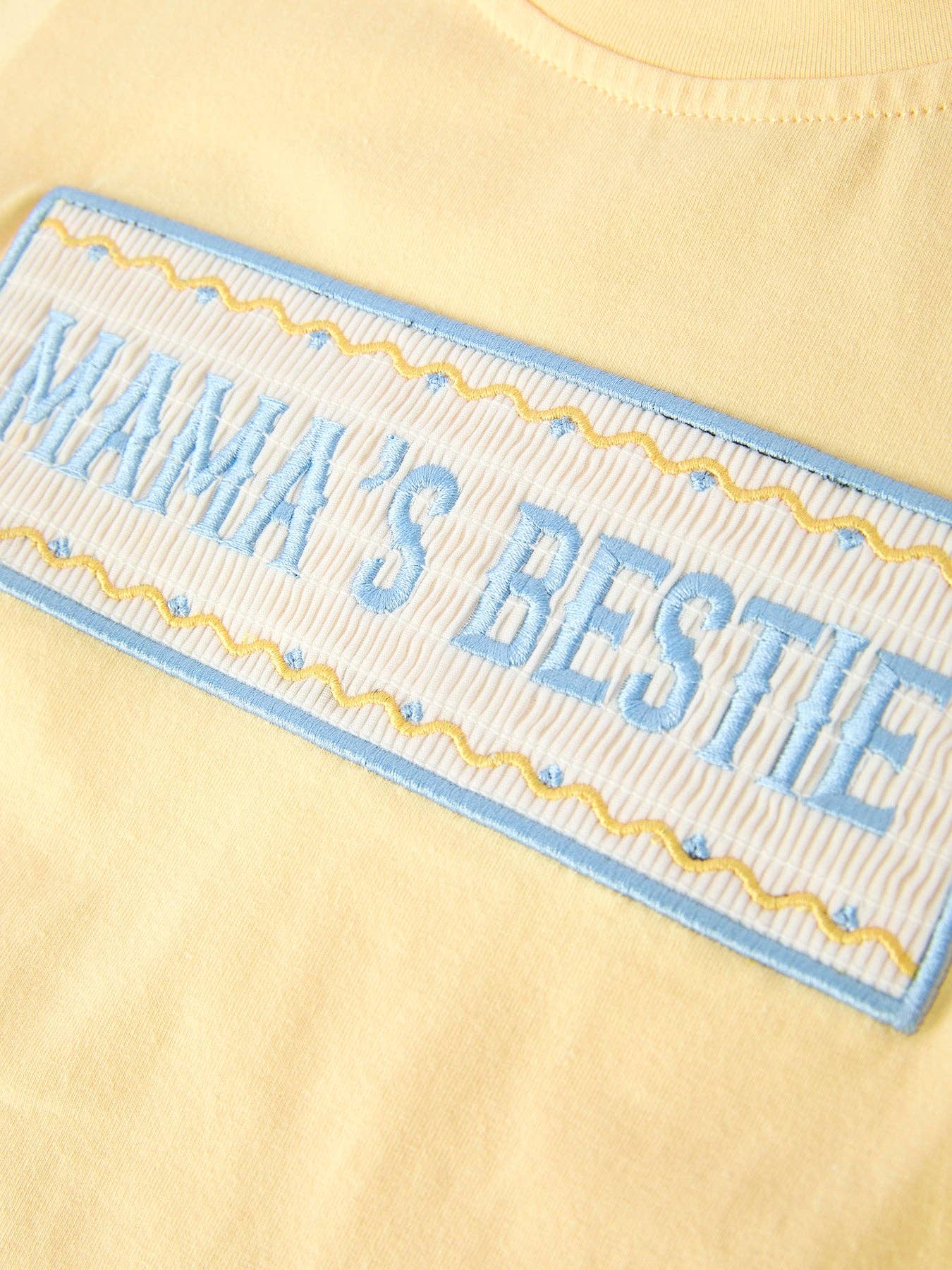 "MAMA'S BESTIE " Embroidered Toddler Boys' Set