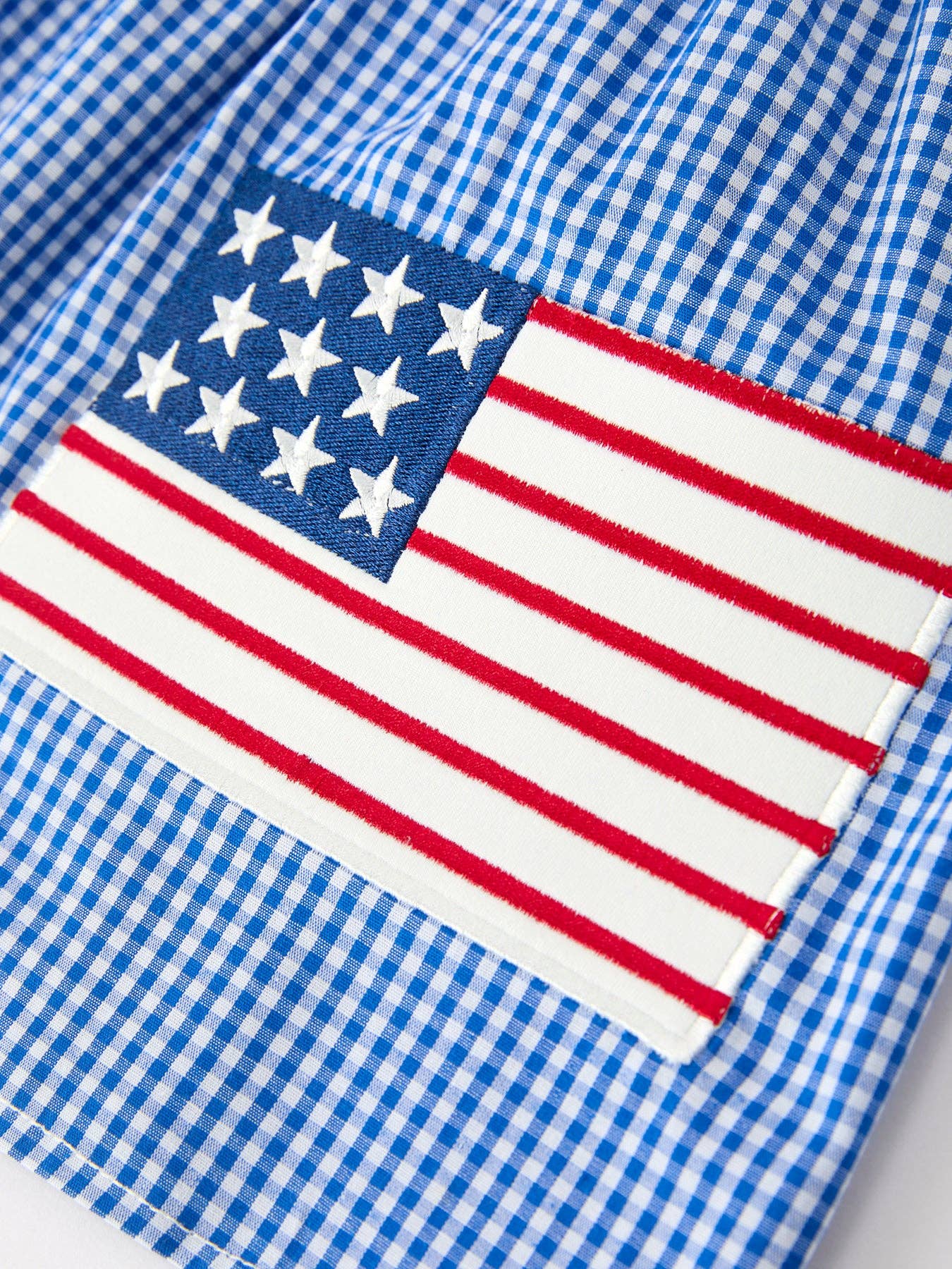 Girls 4th of July Plaid Bow Dress