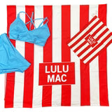Red LULU MAC Darby Beach Towel