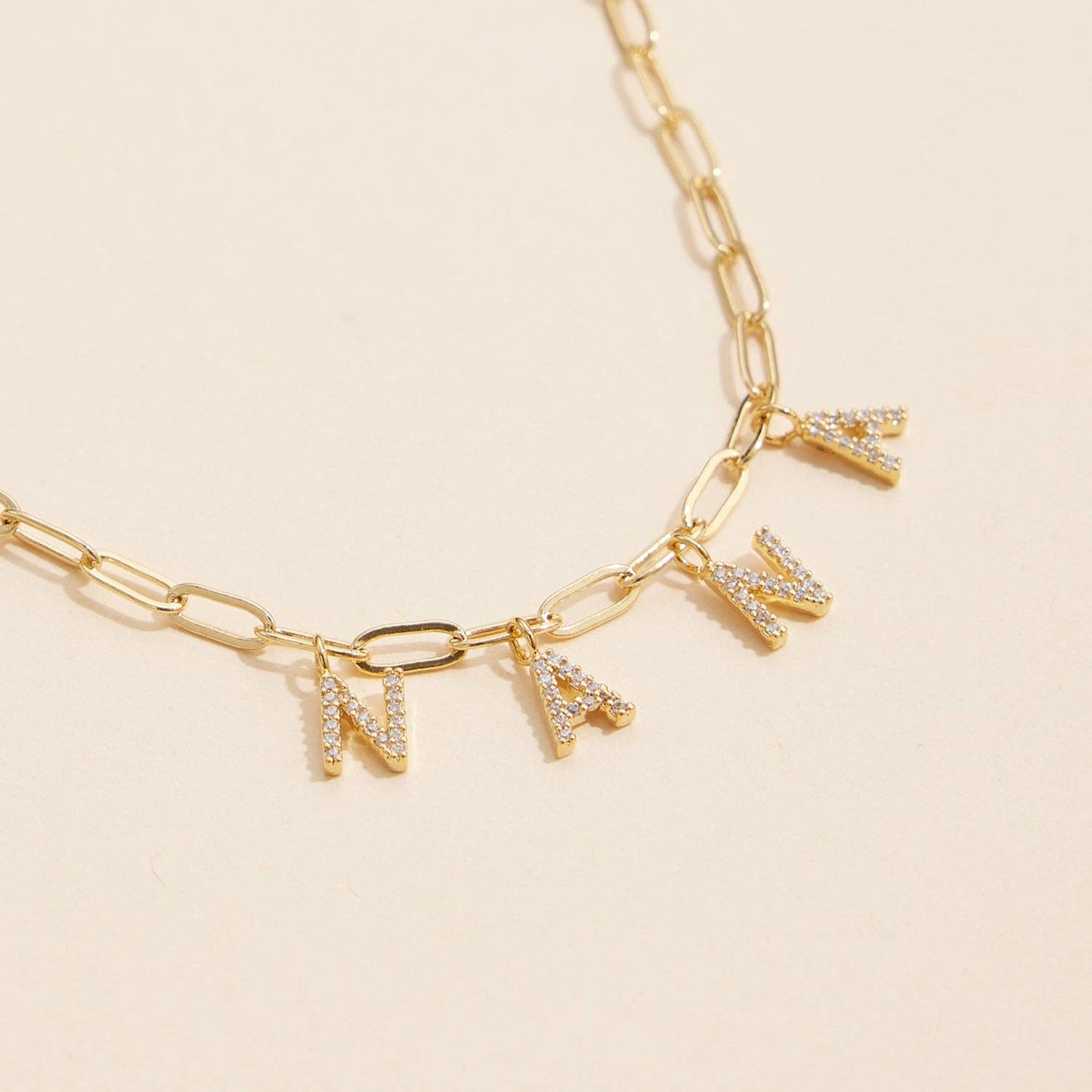 Sparkling "NANA" Gold Necklace