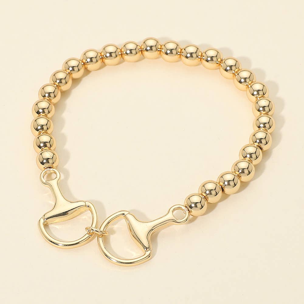 Metal Horsebit Stretch Bracelet