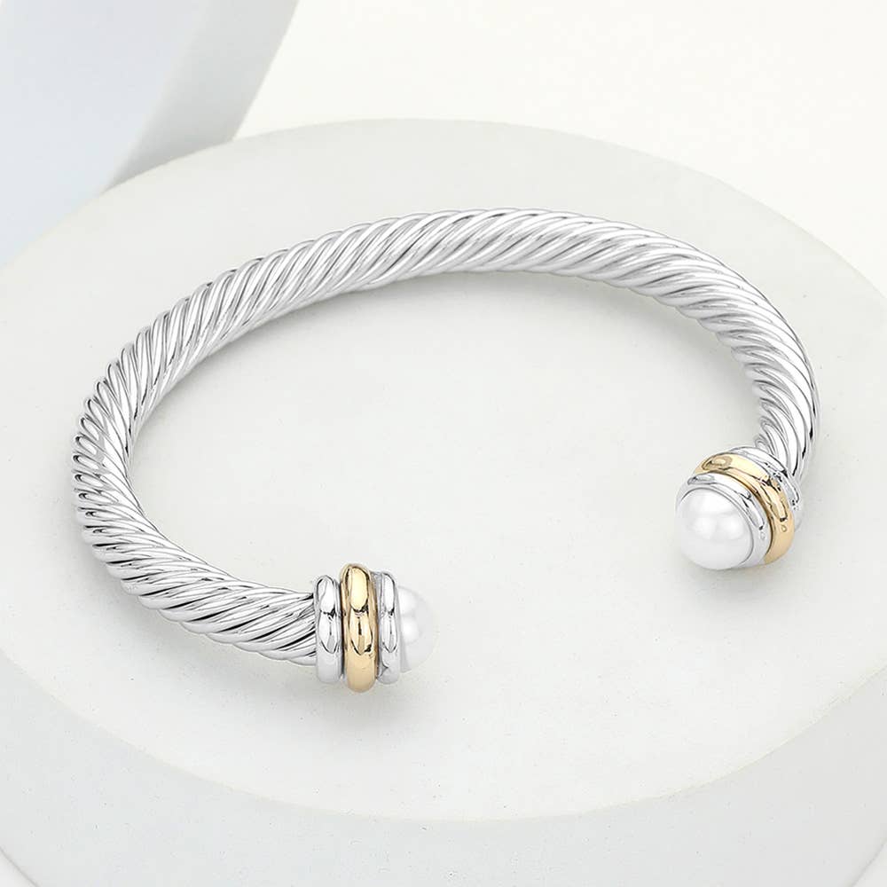 Twisted Rope Bracelet - Silver