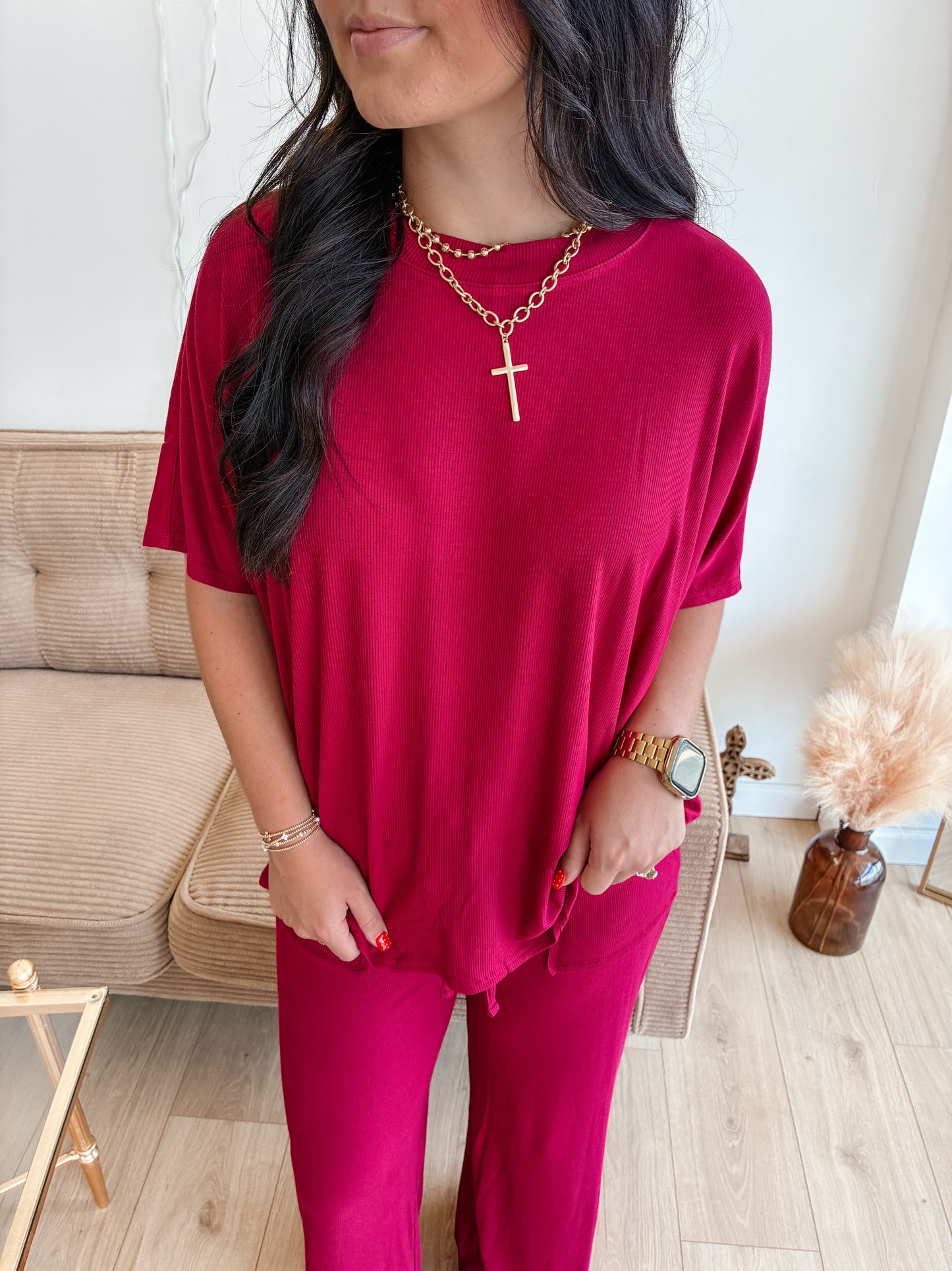 Lounge Around Rayon Set (CABERNET)