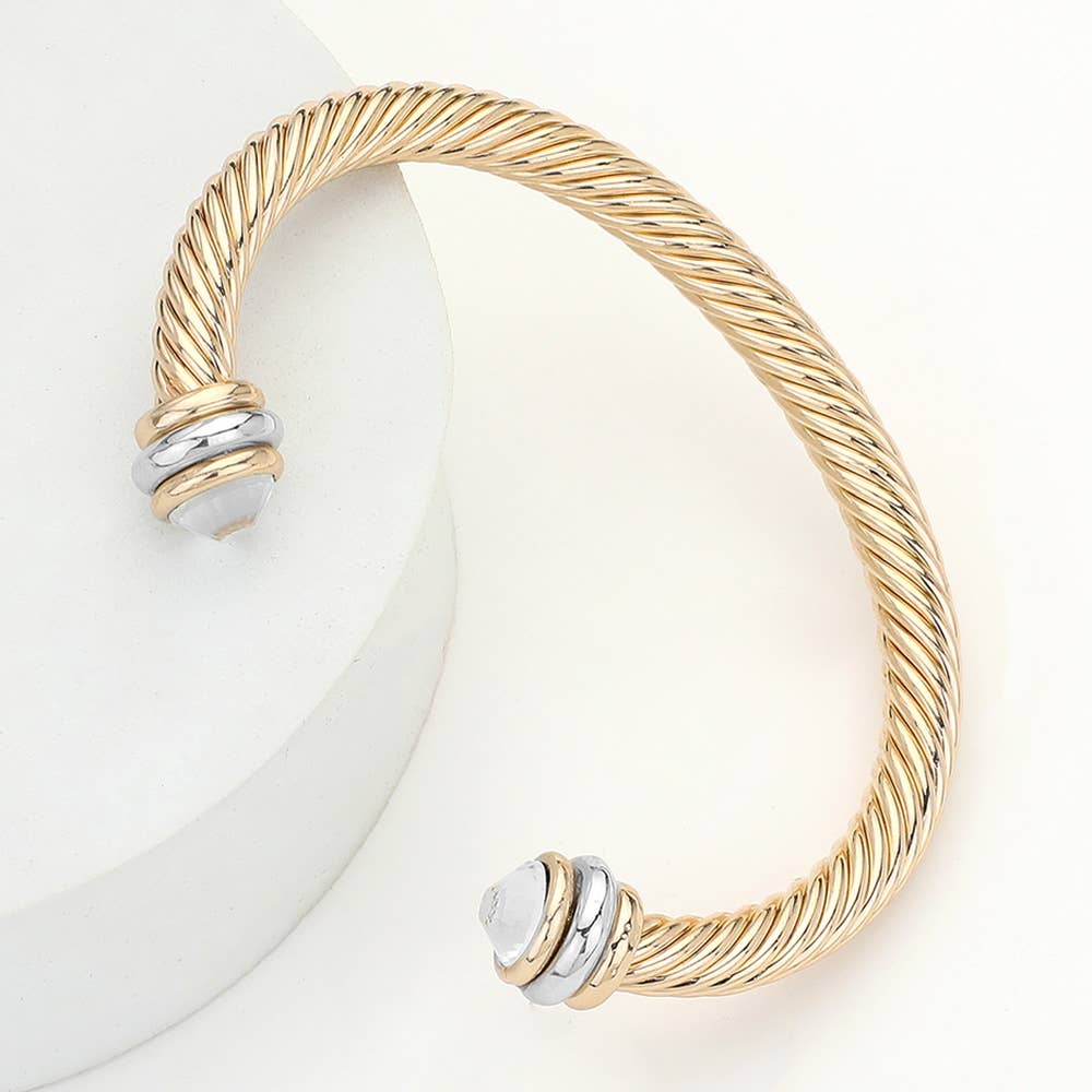 Twisted Rope Bracelet - Gold