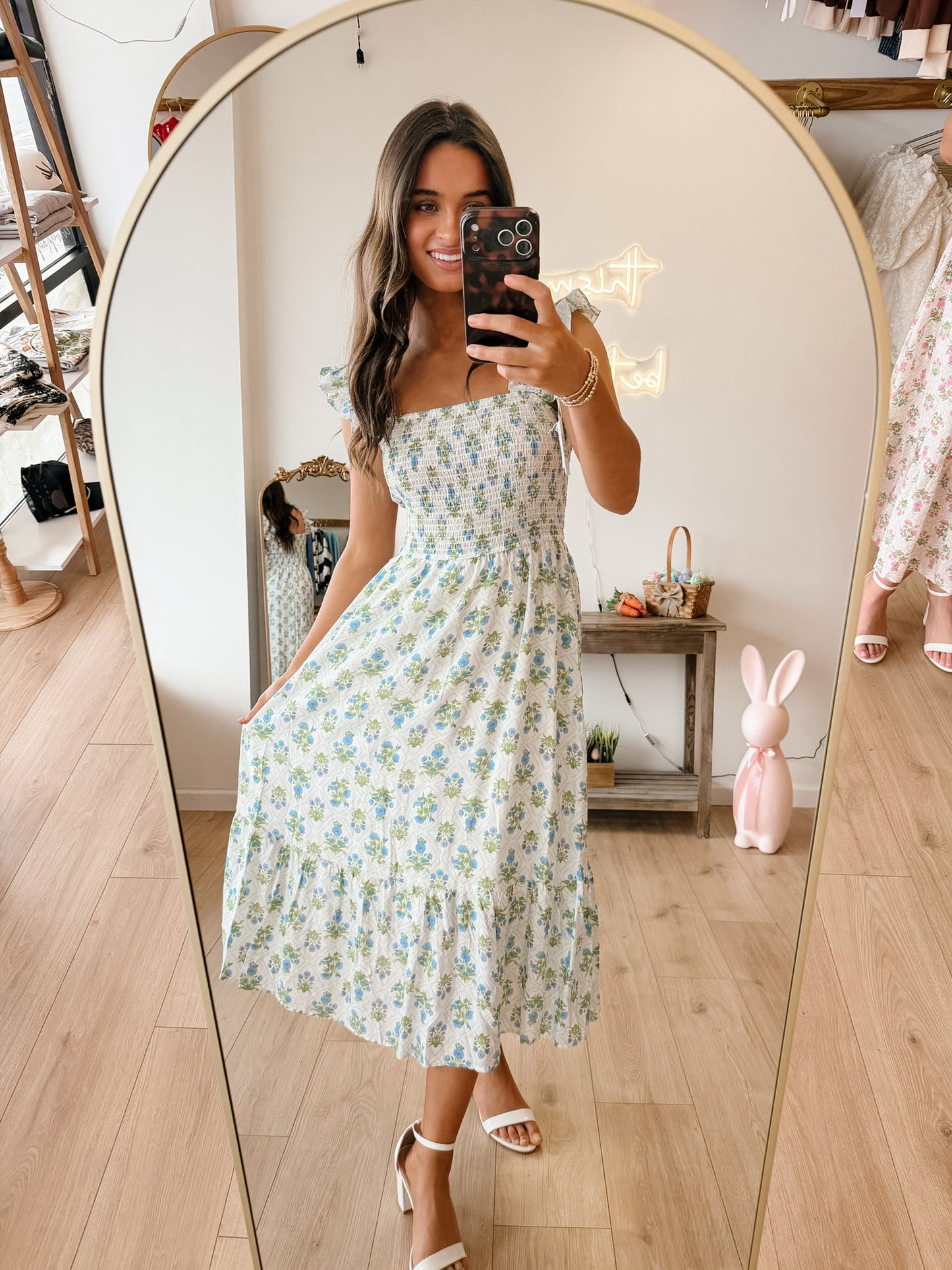 Mia Blue Midi Dress