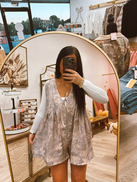 French Terry Camo Romper