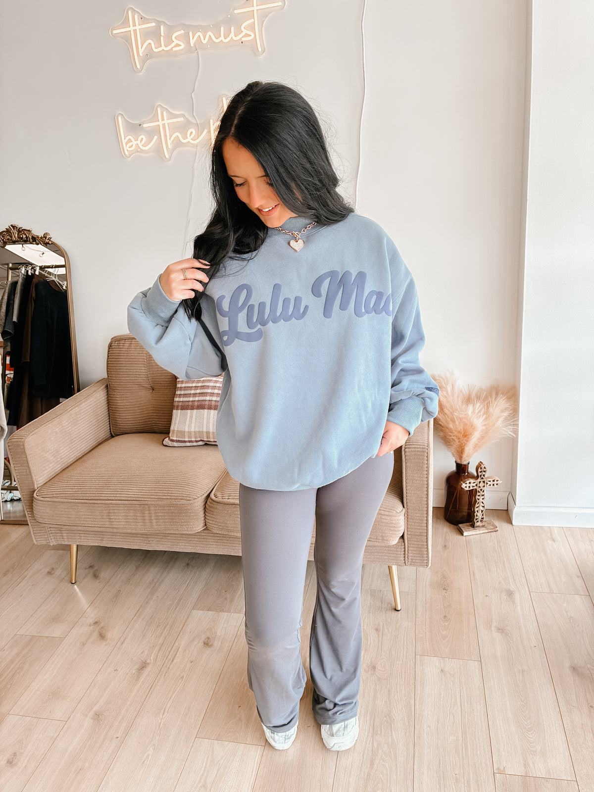 Blue Script LULUMAC Sweatshirt