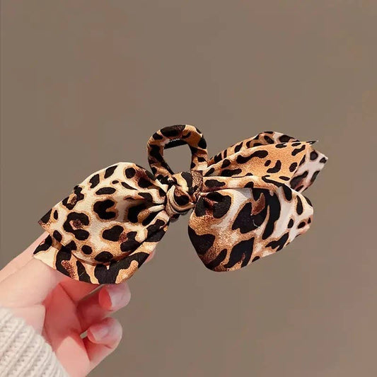 Faux Scarf Bow Hair Clip